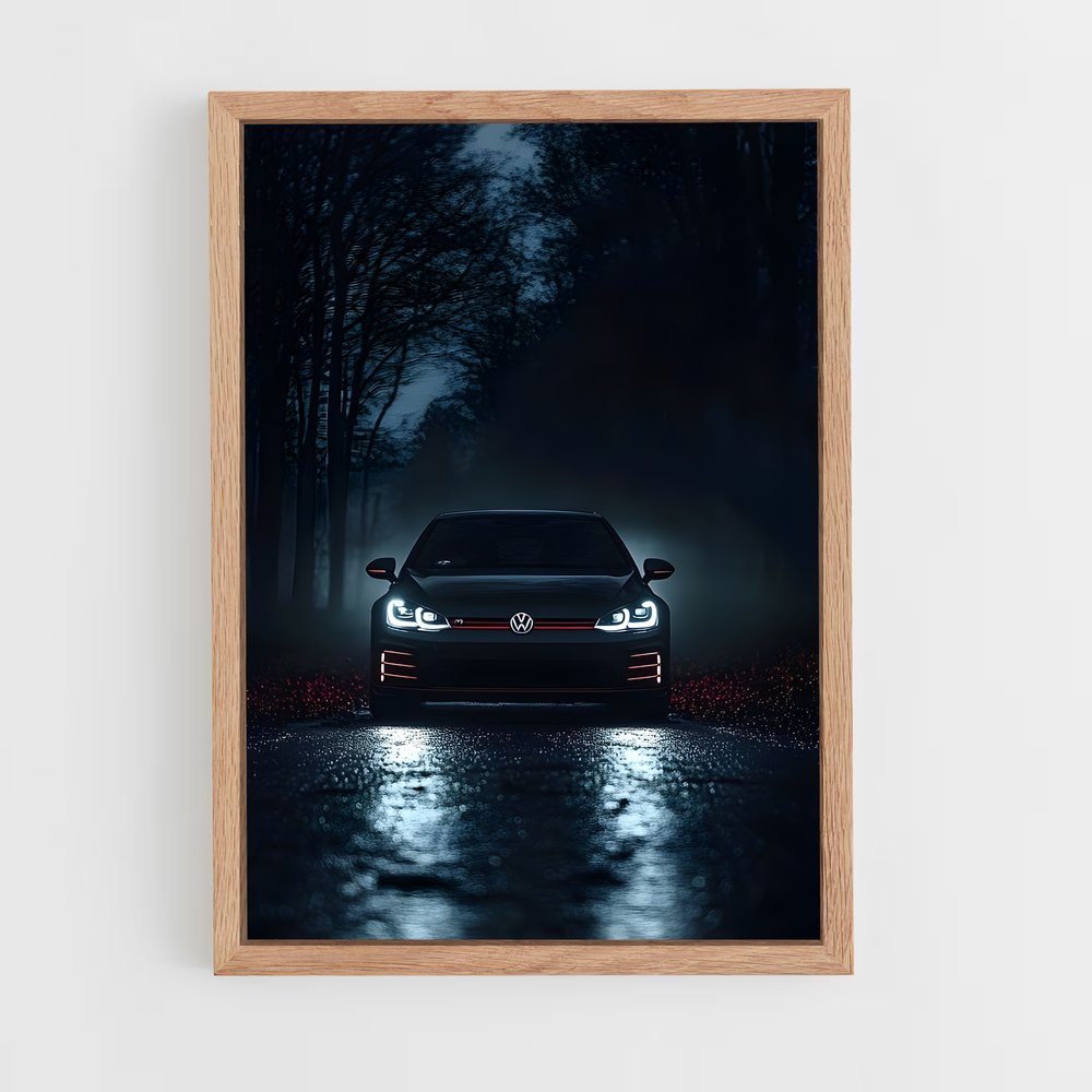 Poster élégant Golf gti mk – affiche Volkswagen (vue 4)